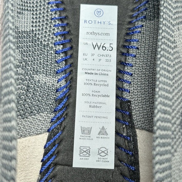 Rothy's The Flat Camo Women's Slip On Ballet Flat Shoes Red Sole Gray Size 6.5 - Picture 12 of 12